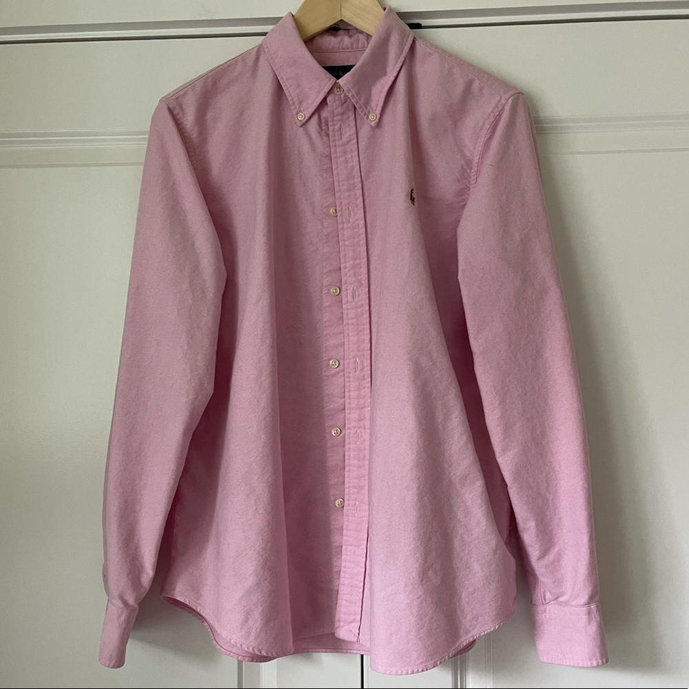Women’s Ralph Lauren Custom Fit Pink Oxford, XL